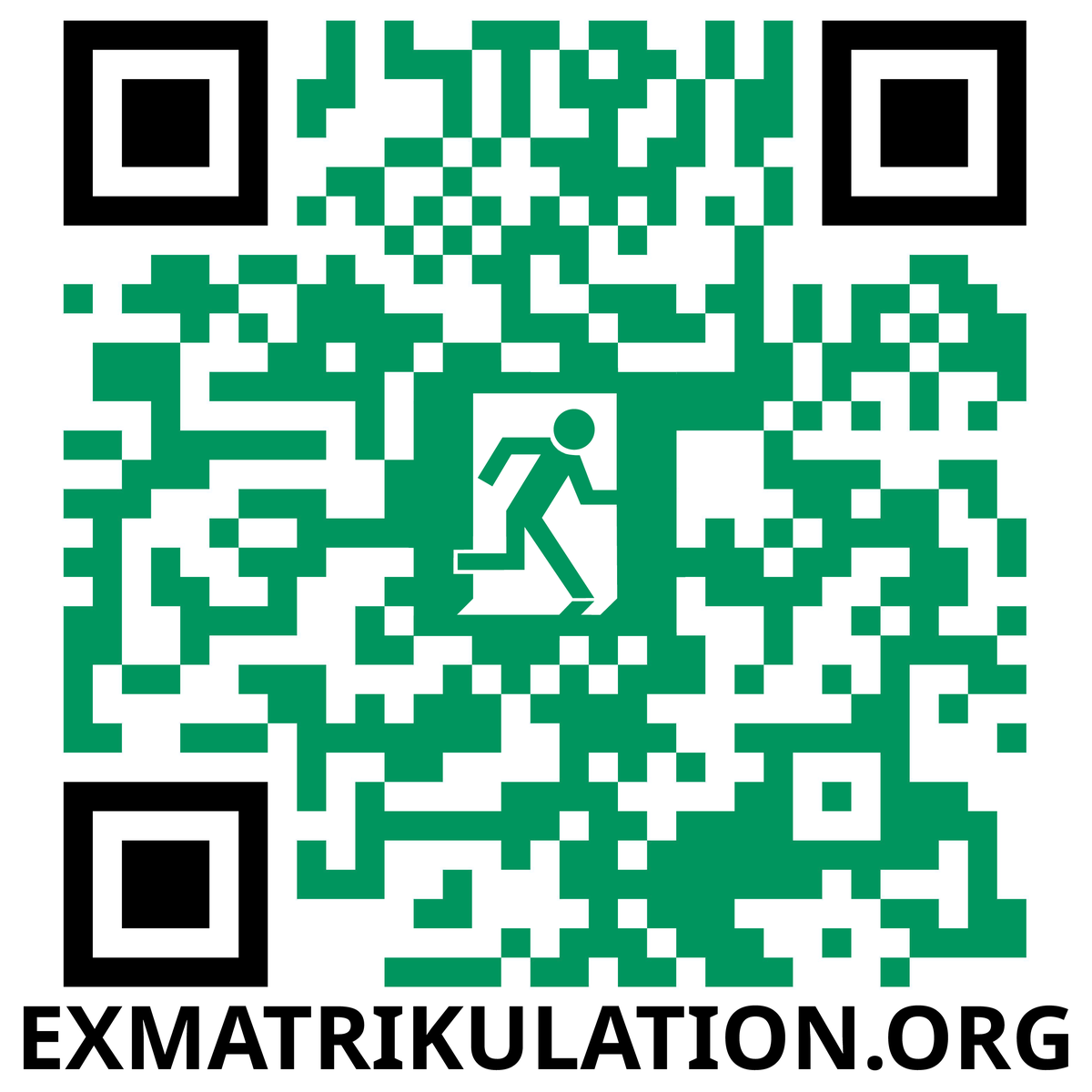 exmatrikulation.org Sticker mit QR-Code